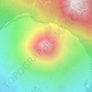 Volcán de Izalco topographic map, elevation, terrain