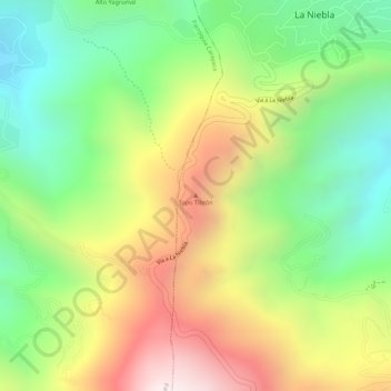 Topo Tibrón topographic map, elevation, terrain