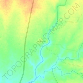 Hatnoor topographic map, elevation, terrain