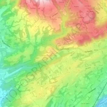 Antole topographic map, elevation, terrain