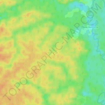 Bom Jesus topographic map, elevation, terrain