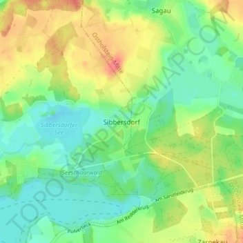 Sibbersdorf topographic map, elevation, terrain