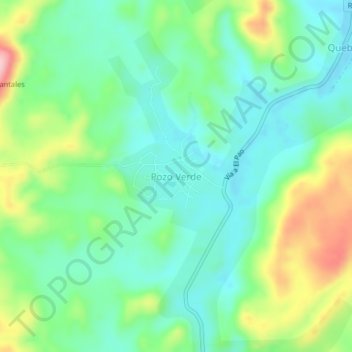 Pozo Verde topographic map, elevation, terrain