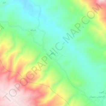 Zirgoz topographic map, elevation, terrain