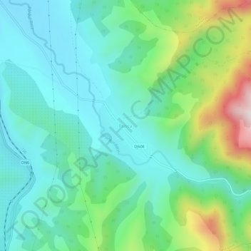 Rusca topographic map, elevation, terrain