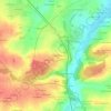 Chantrel topographic map, elevation, terrain