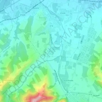 Formica topographic map, elevation, terrain