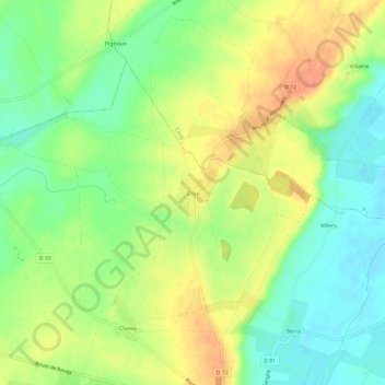 Crux topographic map, elevation, terrain
