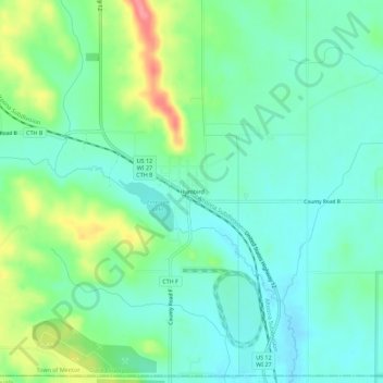Humbird topographic map, elevation, terrain
