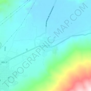 Aranza topographic map, elevation, terrain