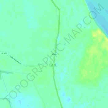 Shaw topographic map, elevation, terrain