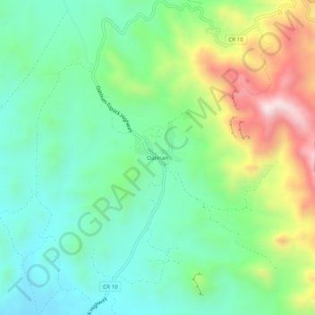 Oatman topographic map, elevation, terrain
