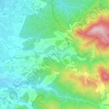 Limoncino topographic map, elevation, terrain