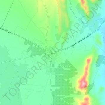 Faid topographic map, elevation, terrain