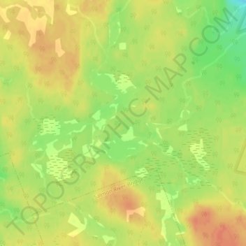 Flat Lakes topographic map, elevation, terrain
