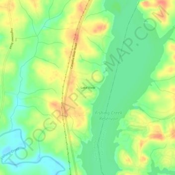 Lake View topographic map, elevation, terrain