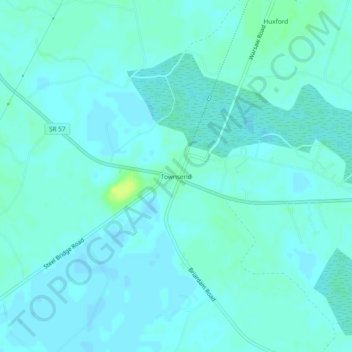 Townsend topographic map, elevation, terrain