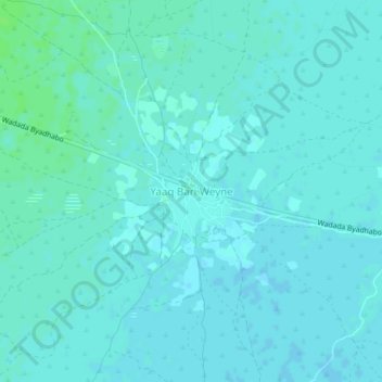 Yaaq Bari Weyne topographic map, elevation, terrain