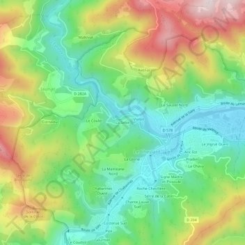 La Selve topographic map, elevation, terrain