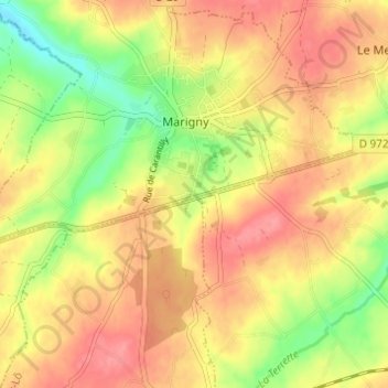 La Chevalerie topographic map, elevation, terrain