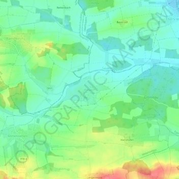 Vogach topographic map, elevation, terrain