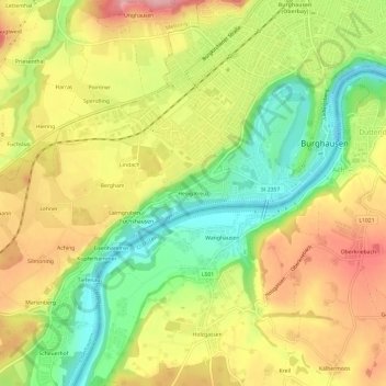 Heilig Kreuz topographic map, elevation, terrain