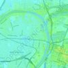 Broderick topographic map, elevation, terrain