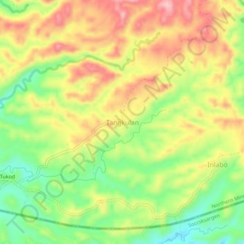 Tangkulan topographic map, elevation, terrain