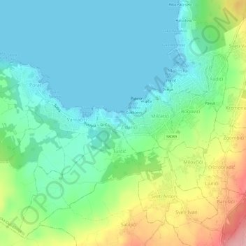 Rova topographic map, elevation, terrain