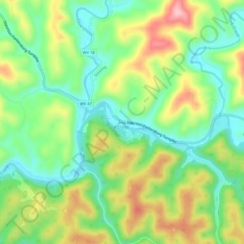 Troy topographic map, elevation, terrain