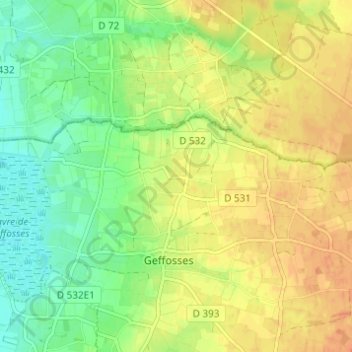 L'Hôtel au Boscq topographic map, elevation, terrain