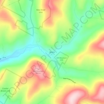 Bovina topographic map, elevation, terrain