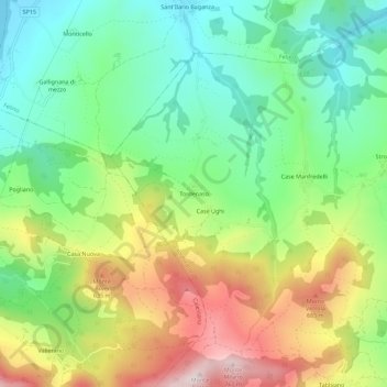 Tordenaso topographic map, elevation, terrain