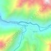 Kente topographic map, elevation, terrain