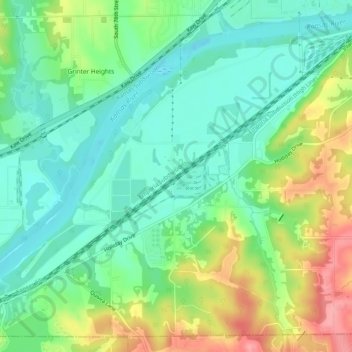 Morris topographic map, elevation, terrain