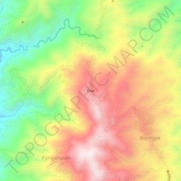 Diat topographic map, elevation, terrain