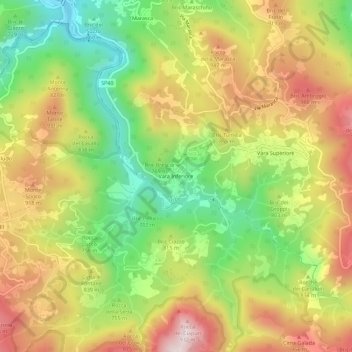 Vara Inferiore topographic map, elevation, terrain