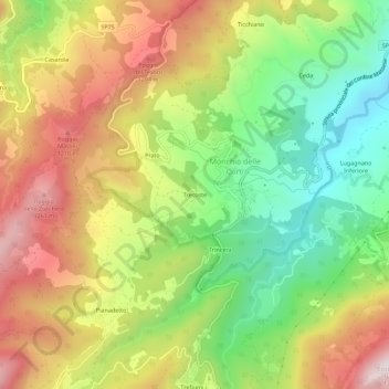 Trecoste topographic map, elevation, terrain
