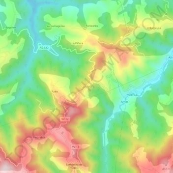 San Feliz topographic map, elevation, terrain