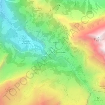 Griesalp topographic map, elevation, terrain