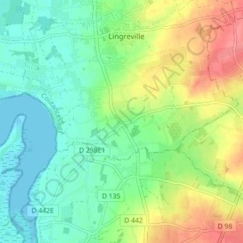 Hameau Labour topographic map, elevation, terrain