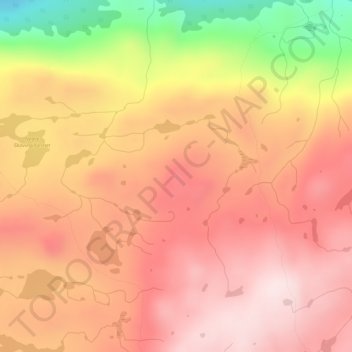 Filefjell topographic map, elevation, terrain