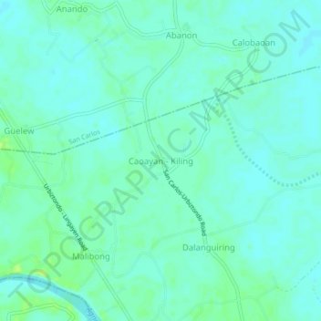 Caoayan - Kiling topographic map, elevation, terrain