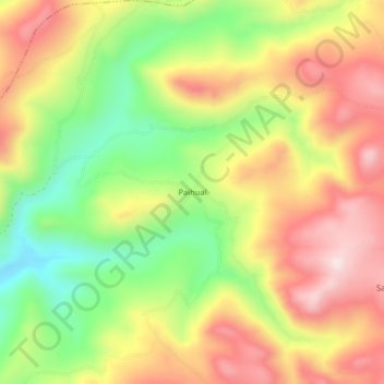 Paihual topographic map, elevation, terrain
