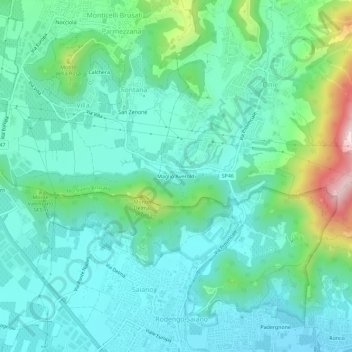 Maglio Averoldi topographic map, elevation, terrain