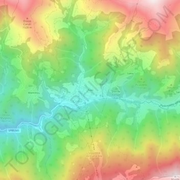 Tizio topographic map, elevation, terrain