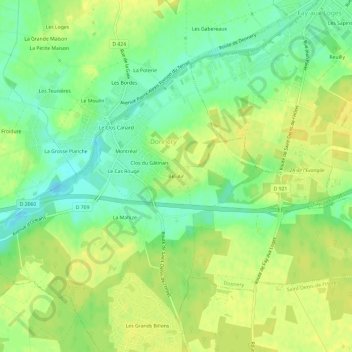 Bel-Air topographic map, elevation, terrain