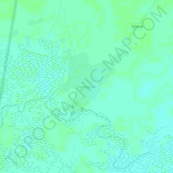 Sangwali topographic map, elevation, terrain