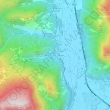 Avasinis / Vasinas topographic map, elevation, terrain