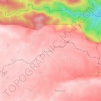 Piis topographic map, elevation, terrain